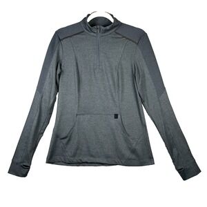511 TACTILE 1/4 ZIP Jacket Women's Size M Gray Kangaroo Pockets Chin Guard Thumb